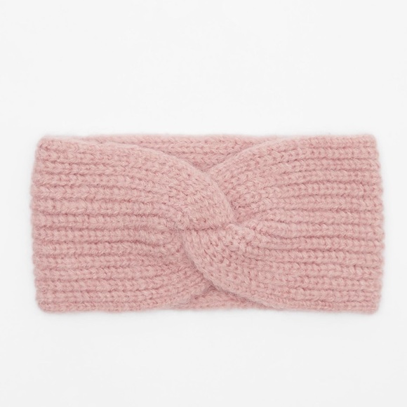 🌹NWT. Zara Creamy Pink Rib Knotted Headband. - Picture 1 of 8
